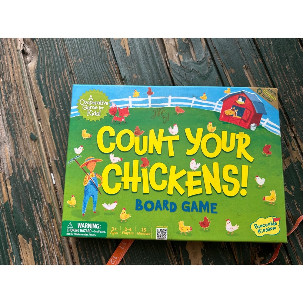 Peaceable Kingdom Count Your Chickens Cooperative Board Game Ages 3+ 2-4 Players